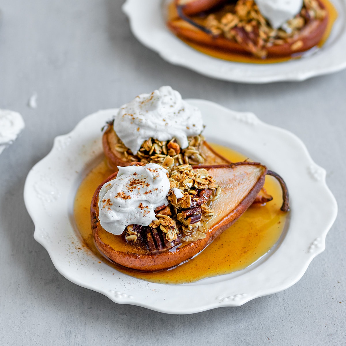 Baked Maple Pecan Pears-image