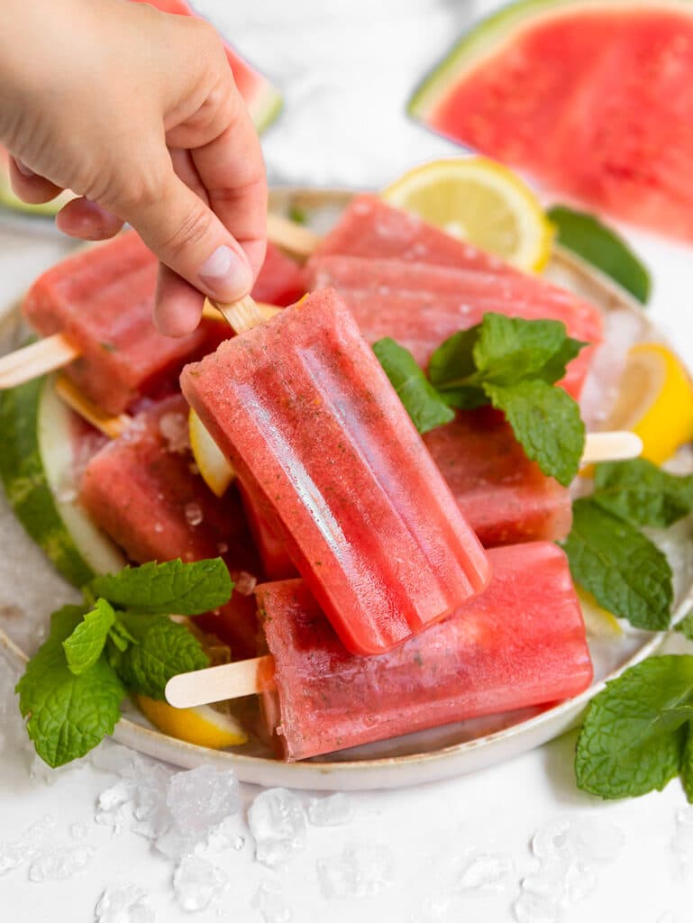 Watermelon Lemon Mint Popsicles ShortGirlTallOrder