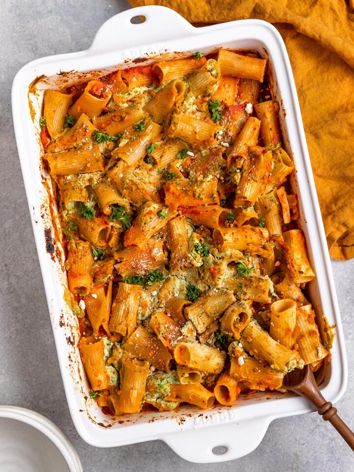 Vegan Lentil Baked Ziti ShortGirlTallOrder