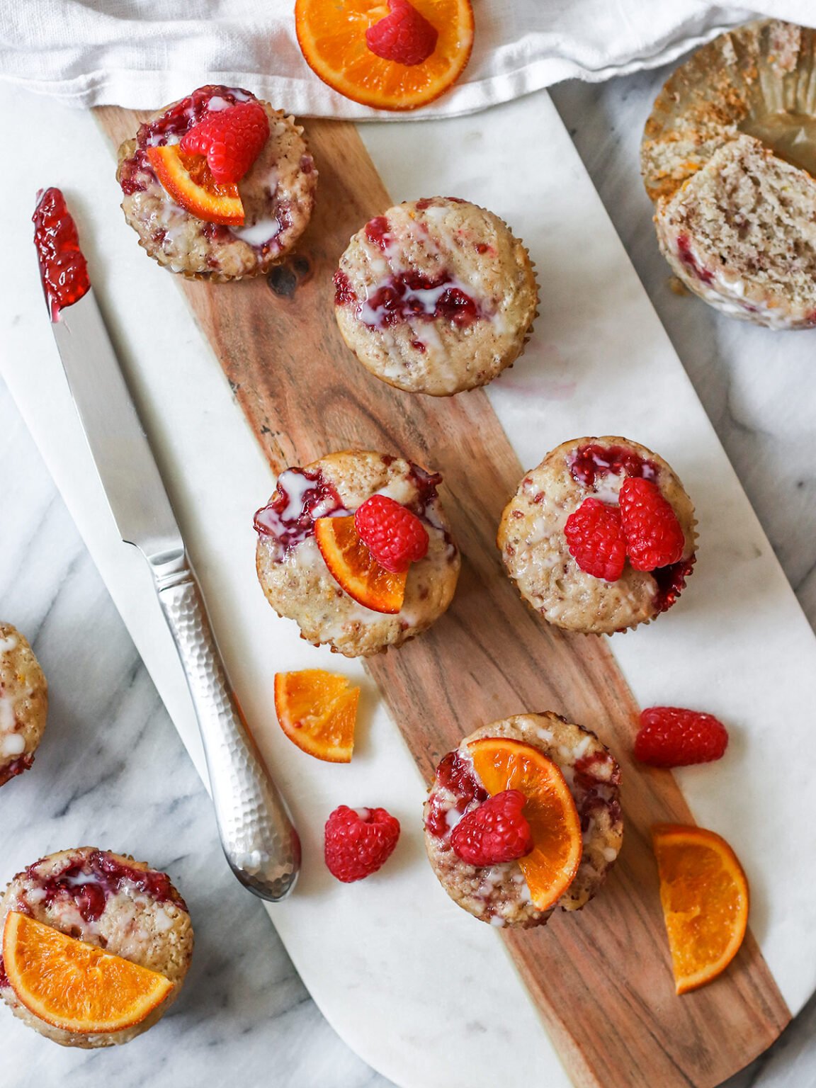 Vegan Orange & Raspberry Jam Muffins ShortGirlTallOrder