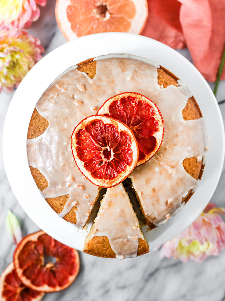 Vegan Grapefruit Olive Oil Cake ShortGirlTallOrder