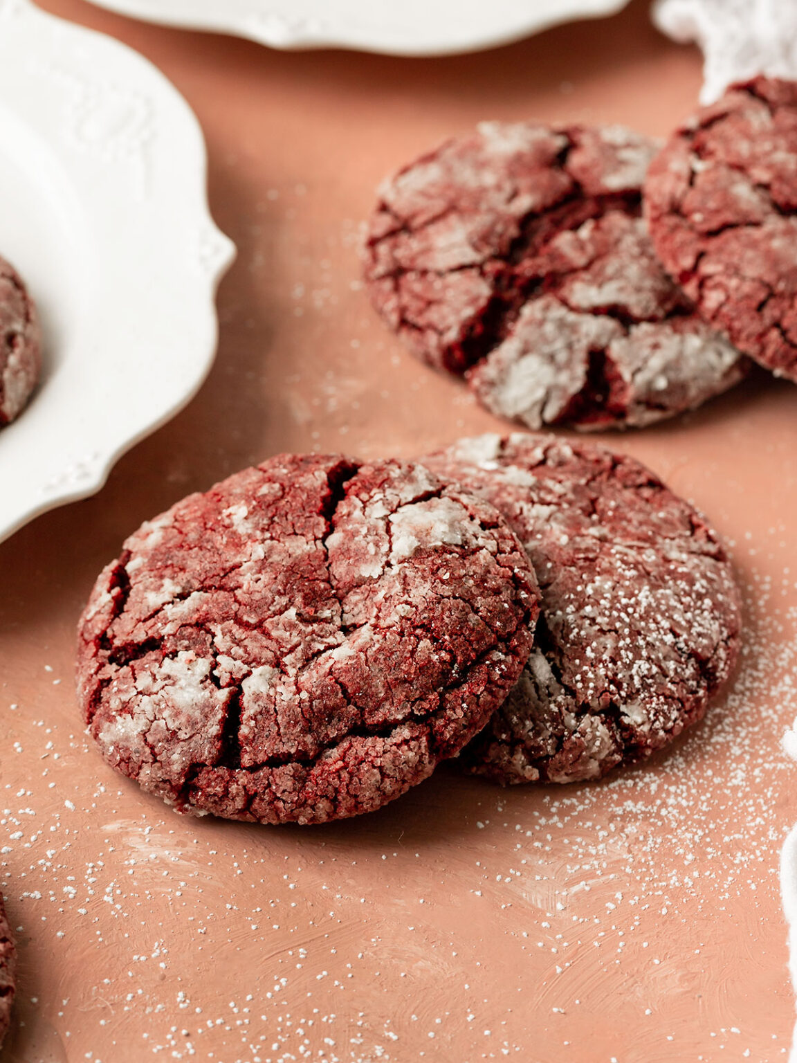 Vegan Red Velvet Crinkle Cookies ShortGirlTallOrder