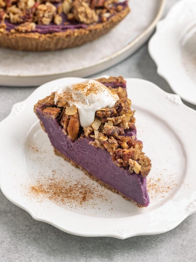 Vegan Purple Sweet Potato Pie - ShortGirlTallOrder