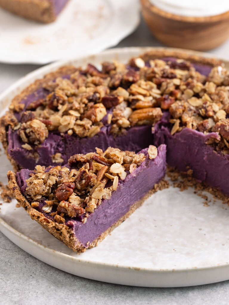Vegan Purple Sweet Potato Pie - ShortGirlTallOrder