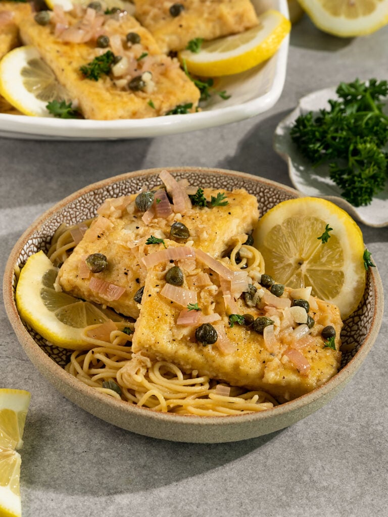 Vegan Tofu Piccata ShortGirlTallOrder