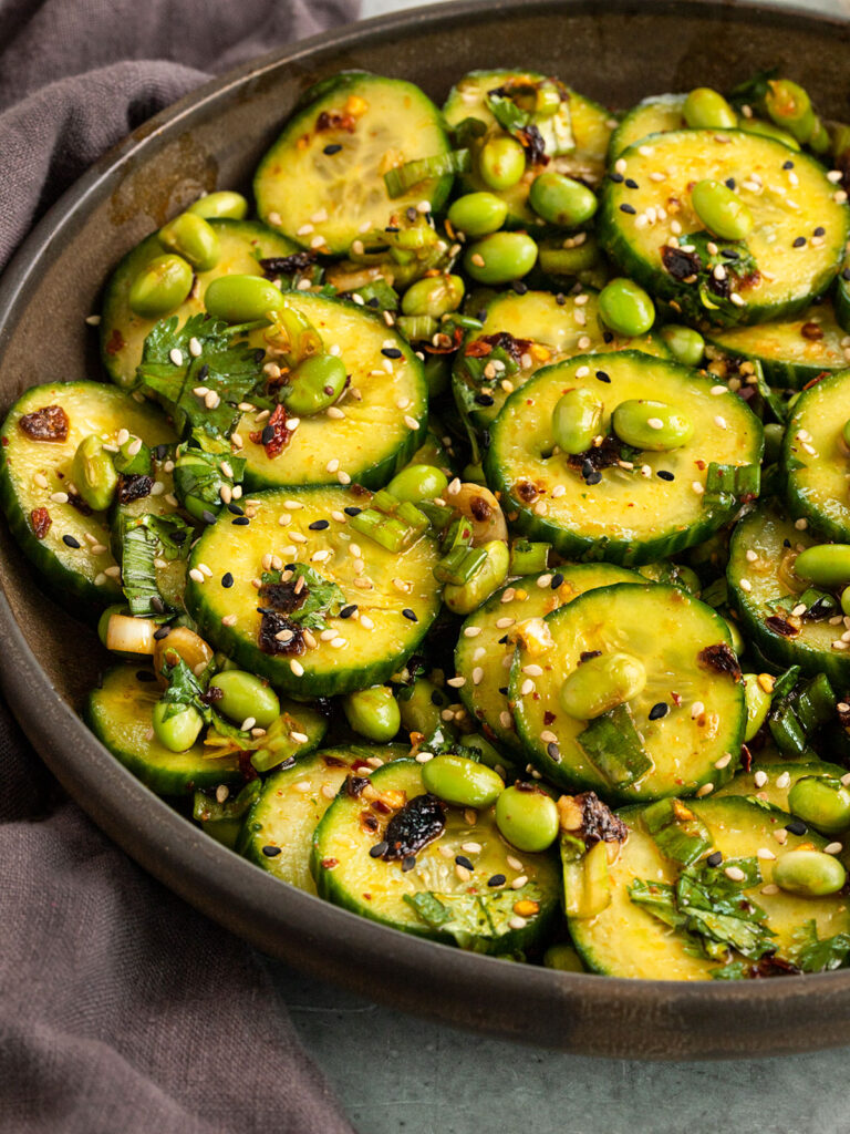 Cucumber Edamame Salad ShortGirlTallOrder