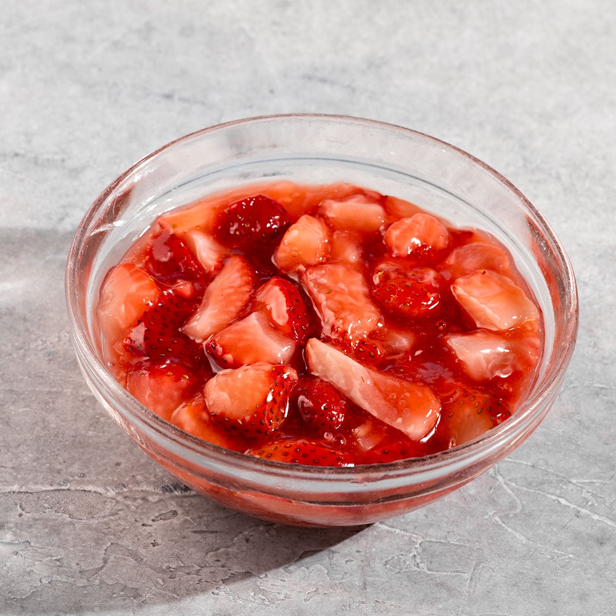 bowl of strawberry jam.