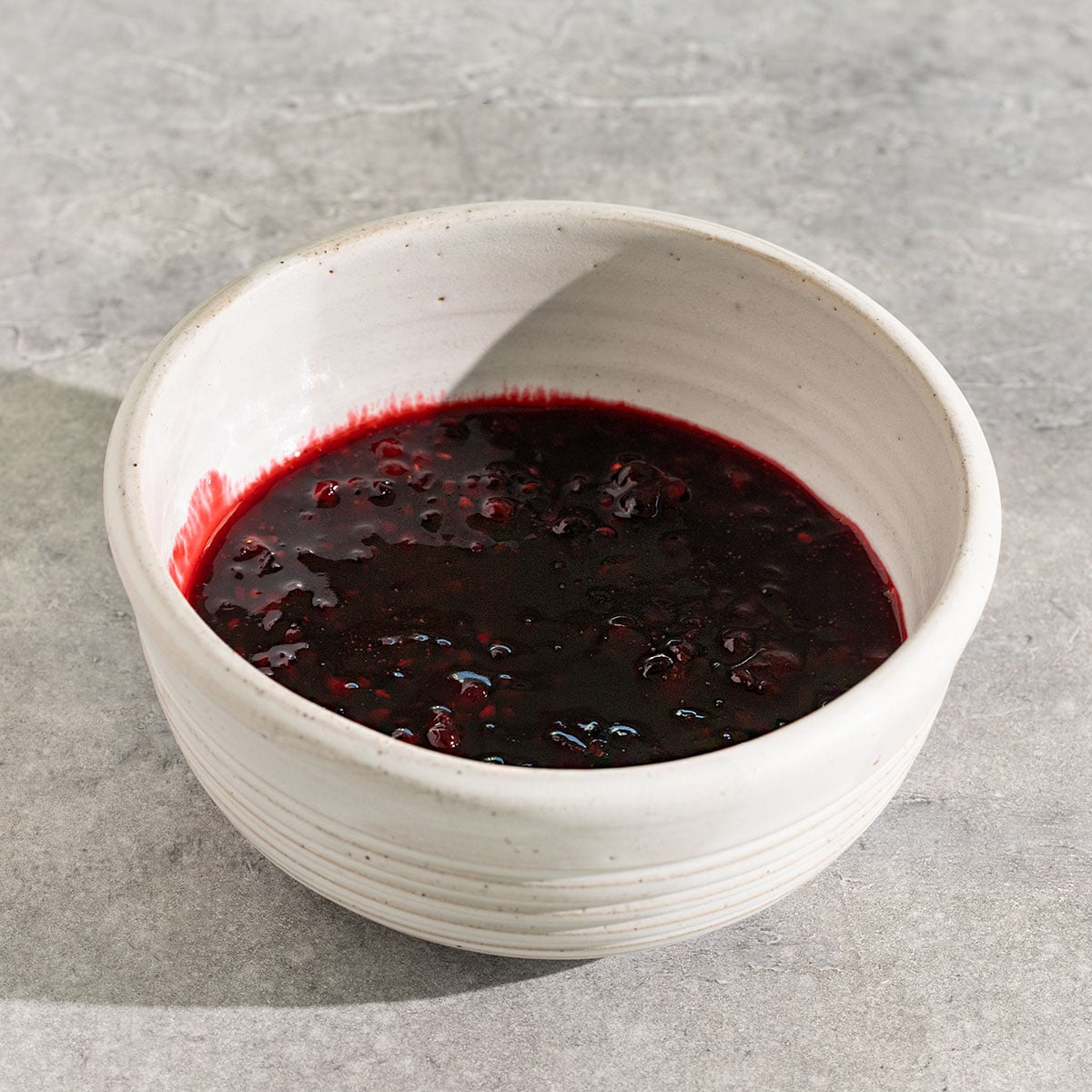 bowl of blackberry jam.